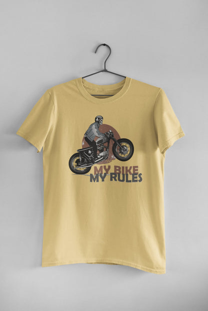 My Bike My Rule - Men's Round Neck Half Sleeve Classic T-Shirt