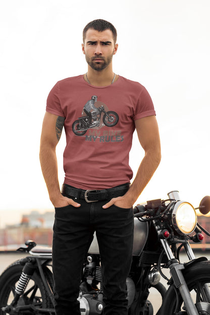 My Bike My Rule - Men's Round Neck Half Sleeve Classic T-Shirt