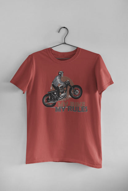 My Bike My Rule - Men's Round Neck Half Sleeve Classic T-Shirt