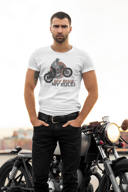 My Bike My Rule - Men's Round Neck Half Sleeve Classic T-Shirt