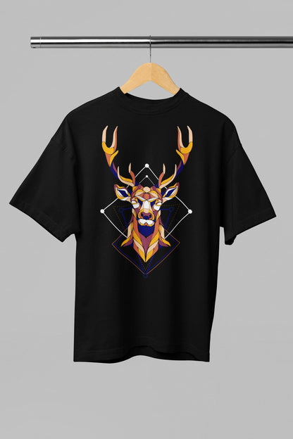 Reindeer Artistic - Unisex Oversized Classic T-Shirt