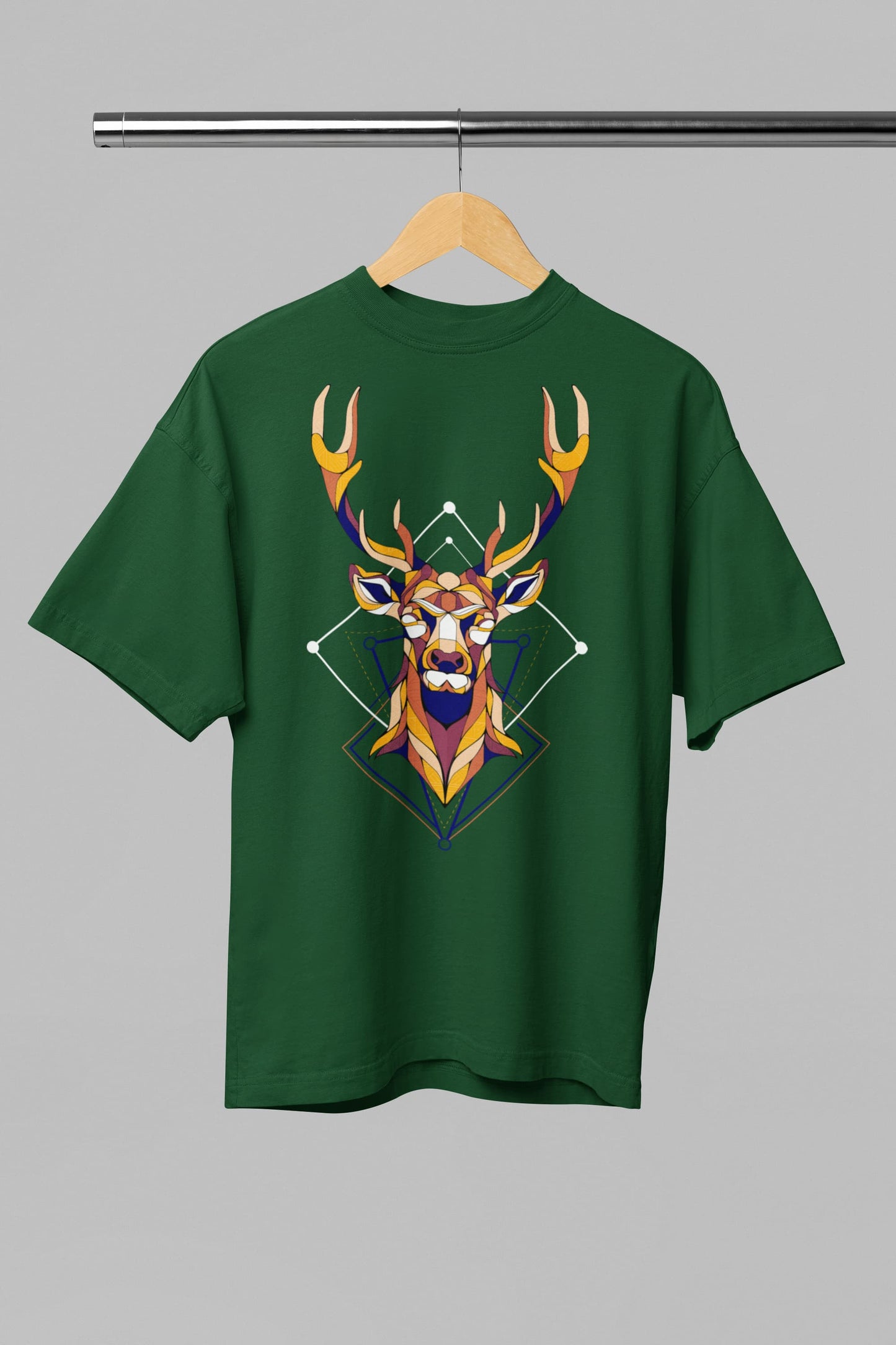 Reindeer Artistic - Unisex Oversized Classic T-Shirt