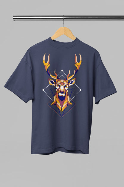 Reindeer Artistic - Unisex Oversized Classic T-Shirt