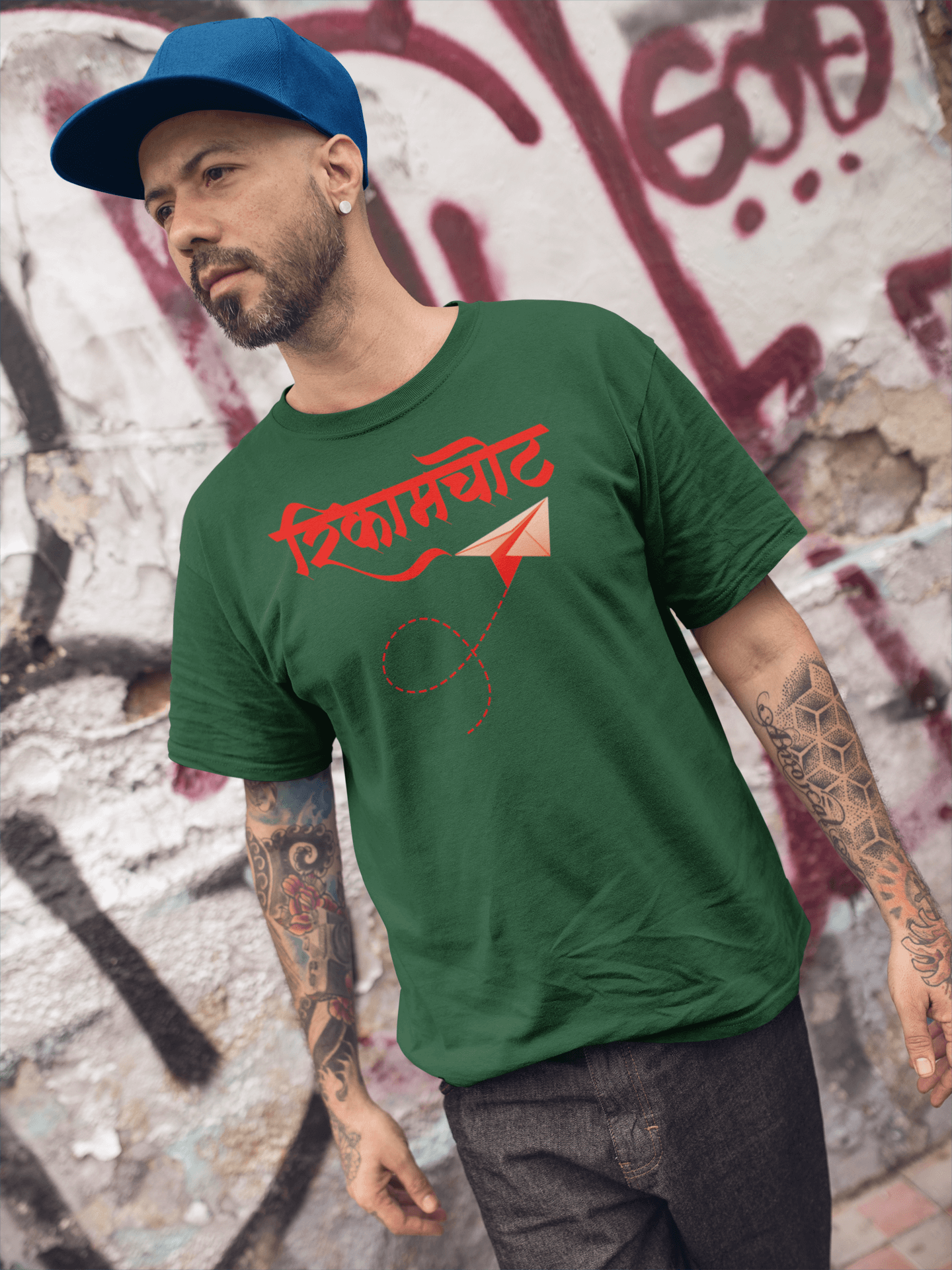 Rikamchot - Men’s Round Neck Half Sleeve T-Shirt